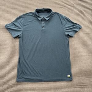 Vuori Strato Tech Polo Shirt Mens Medium - Blue